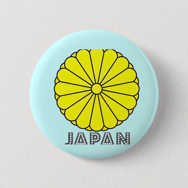 Macaron Rond 5 Cm Emblème japonais (Devant)
