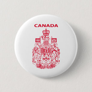 Macaron Rond 5 Cm emblème national du Canada