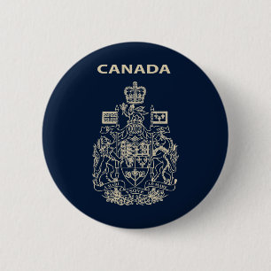 Macaron Rond 5 Cm emblème national du Canada