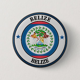 Macaron Rond 5 Cm Emblème rond du Belize