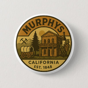 Macaron Rond 5 Cm Emblème Vintage californien de Murphy