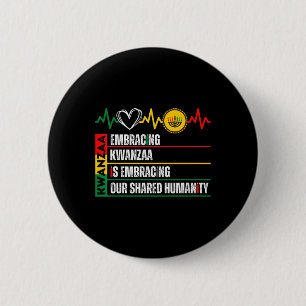 Macaron Rond 5 Cm Embracer Kwanzaa Est Notre Humanité Commune Africa