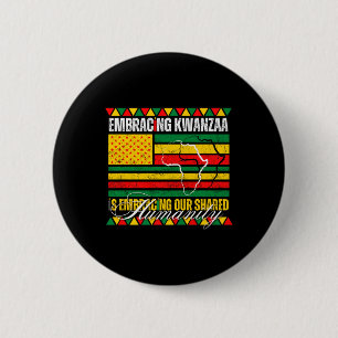Macaron Rond 5 Cm Embracer Kwanzaa Est Notre Humanité Commune Africa