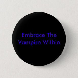Macaron Rond 5 Cm Embrassez le vampire en dedans