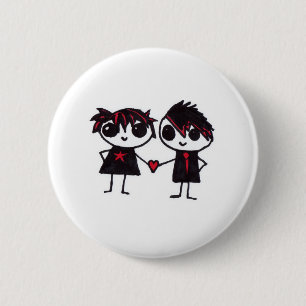 Macaron Rond 5 Cm Emo dans l'amour
