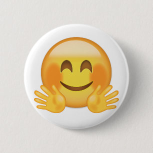 Macaron Rond 5 Cm Emoji Face Encombrant