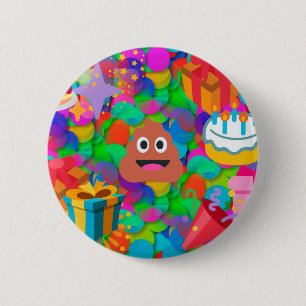 Macaron Rond 5 Cm emoji joyeux pod'anniversaire