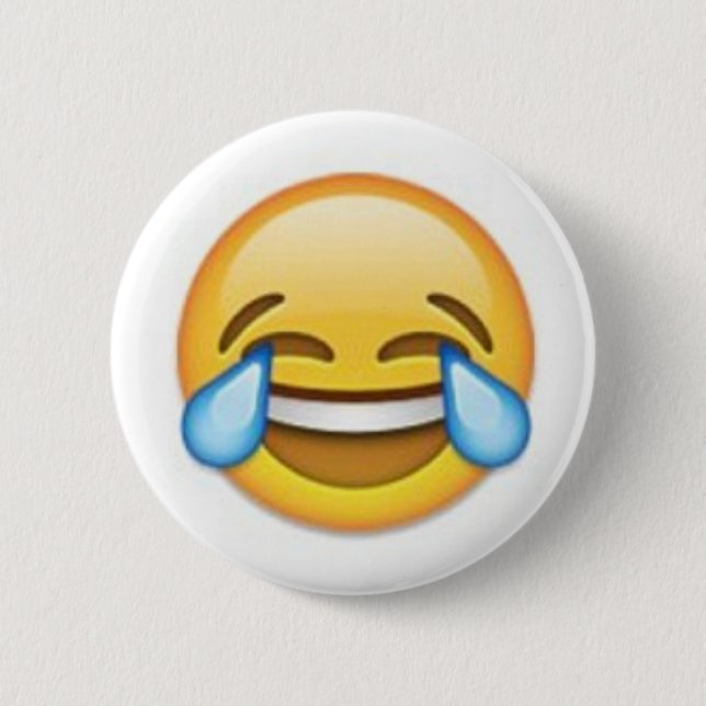 Macaron Rond 5 Cm Emoji riant (Devant)