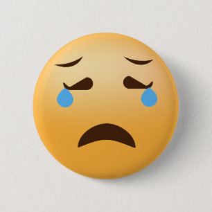 Macaron Rond 5 Cm Emoji triste