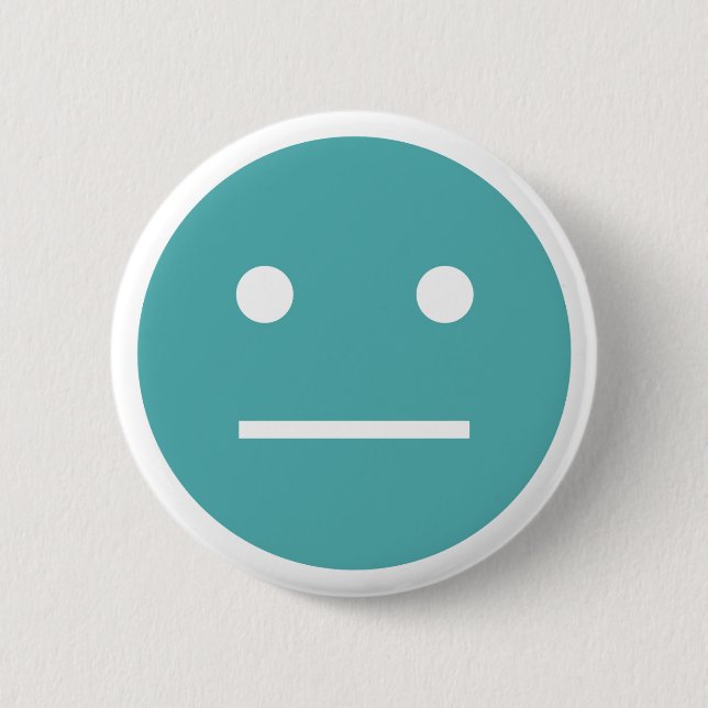 Macaron Rond 5 Cm Emoji vide de visage (Devant)
