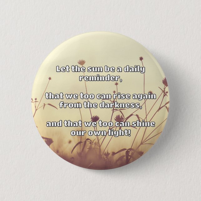 Macaron Rond 5 Cm Empath Shine Positive Encouragement Citation (Devant)