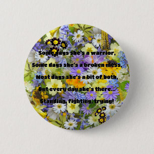 Macaron Rond 5 Cm Empath Strength Positive Citation Encouragement