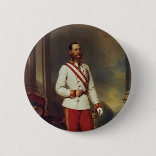 Macaron Rond 5 Cm Empereur et Maria Winterhalter-Autrichiens Teresa