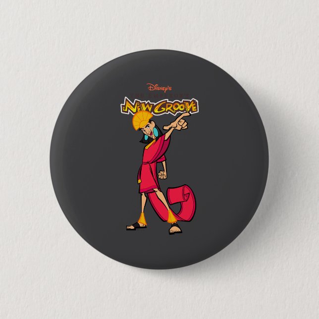 Macaron Rond 5 Cm Emperors New Groove Kuzco  (Devant)