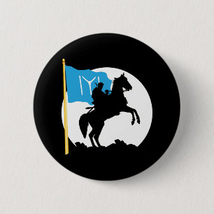 Macaron Rond 5 Cm Empire de tabouret de drapeau d'Ertugrul Bey Kayi