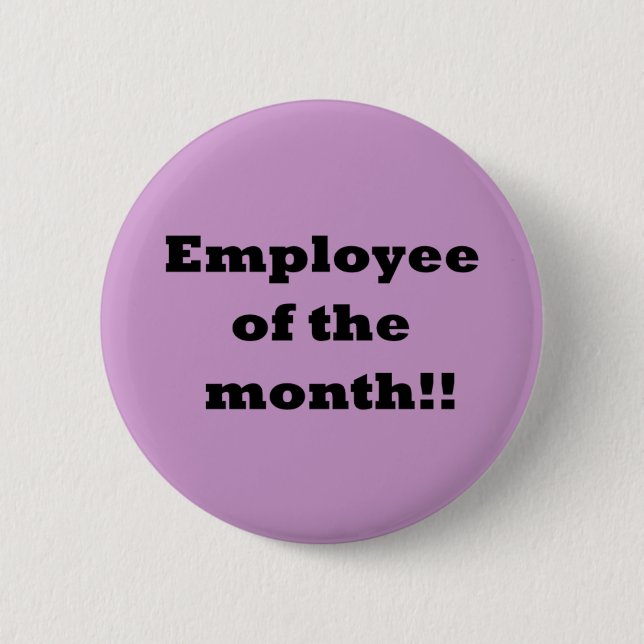 Macaron Rond 5 Cm Employé du mois (Devant)