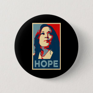 Macaron Rond 5 Cm Empower Hope Joy Kamala Harris Poster Obama 47th S