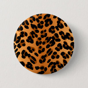 Macaron Rond 5 Cm Empreinte de léopard