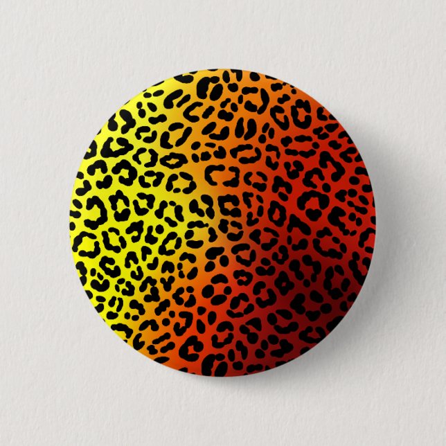 Macaron Rond 5 Cm empreinte de léopard (Devant)