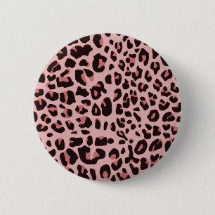 Macaron Rond 5 Cm Empreinte de léopard d'amusement