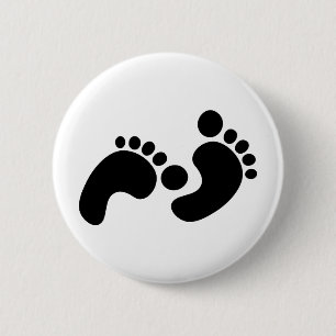 Macaron Rond 5 Cm empreintes de bébés