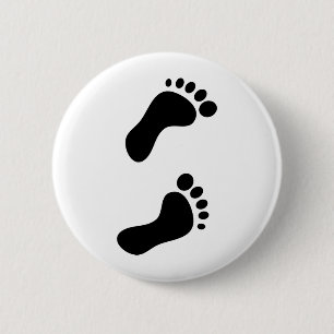 Macaron Rond 5 Cm Empreintes de pas