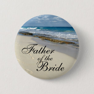 Macaron Rond 5 Cm empreintes de pas dans les boutons de sable