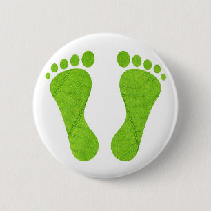 Macaron Rond 5 Cm Empreintes de pas d'Eco