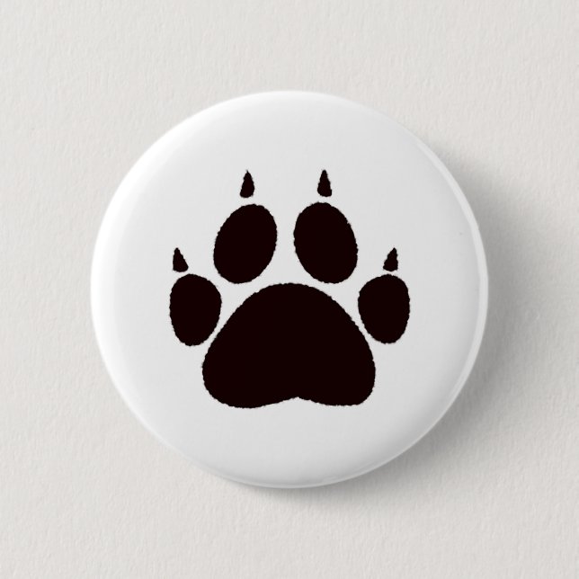 Macaron Rond 5 Cm Empreintes de pattes de chat (Devant)