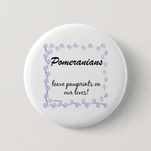 Macaron Rond 5 Cm Empreintes Poméraniennes - Bouton