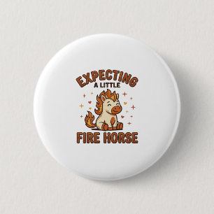 Macaron Rond 5 Cm En attente d'un petit cheval de feu T-shirt bébé v