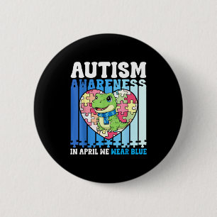 Macaron Rond 5 Cm En Avril Nous Portons Du Bleu Autisme Sensibilisat