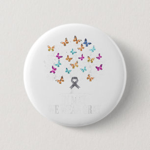 Macaron Rond 5 Cm En Mai Nous Portons Le Papillon gris Arbre Cerveau