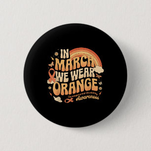 Macaron Rond 5 Cm En Mars Nous Portons Orange - Handicap Développeur