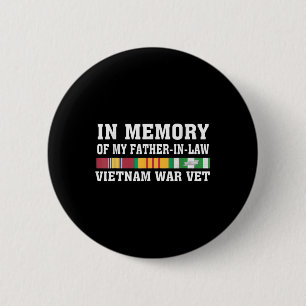 Macaron Rond 5 Cm En mémoire de mon beau-père Vietnam vétéran Us V