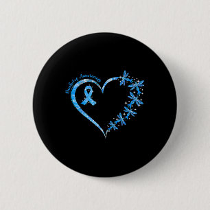 Macaron Rond 5 Cm En Novembre Nous Portons Bleu Cure Diabète Sensibi