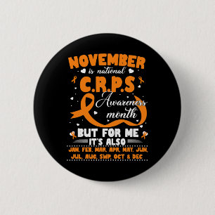 Macaron Rond 5 Cm En Novembre Nous Portons Orange Ribbon Crps Sensib