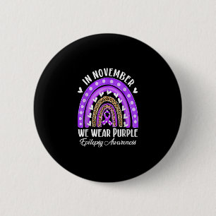 Macaron Rond 5 Cm En Novembre Nous Portons Violet Epilepsie Awarenes