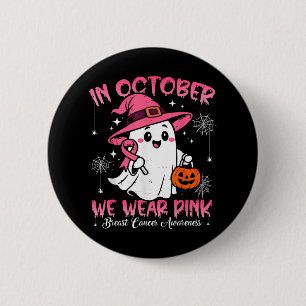 Macaron Rond 5 Cm En Octobre Nous Portons Le Cancer Du Sein Rose Che