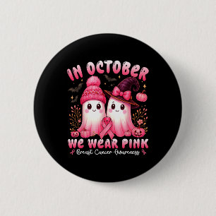 Macaron Rond 5 Cm En Octobre Nous Portons Le Cancer Du Sein Rose Che