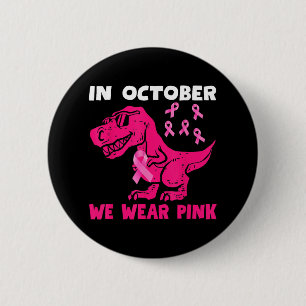 Macaron Rond 5 Cm En Octobre Nous Portons Le Cancer Du Sein Rose Tre