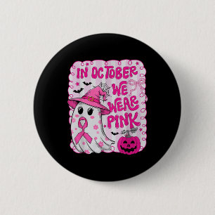 Macaron Rond 5 Cm En Octobre Nous Portons Le Ghost Ghost Witch Cance