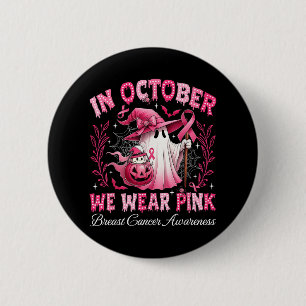 Macaron Rond 5 Cm En Octobre Nous Portons Le Ghost Ghost Witch Cance