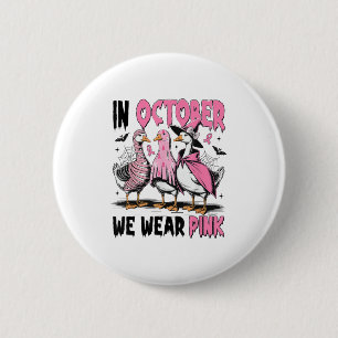 Macaron Rond 5 Cm En Octobre Nous Portons Nk Goose Breast Cancer Awa