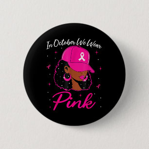 Macaron Rond 5 Cm En Octobre Nous Portons Pink Breast Cancer Sensibi