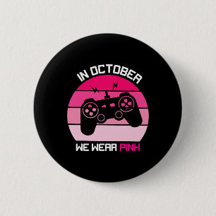 Macaron Rond 5 Cm En Octobre Nous Portons Pink Breast Cancer Support