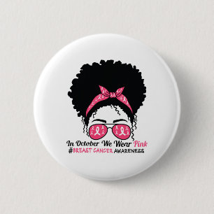Macaron Rond 5 Cm En Octobre Nous Portons Rose Black Femme Cancer Du