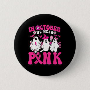 Macaron Rond 5 Cm En Octobre Nous Portons Rose En Octobre Halloween