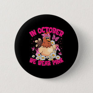 Macaron Rond 5 Cm En Octobre Nous Portons Rose Sensibilisation au Ca