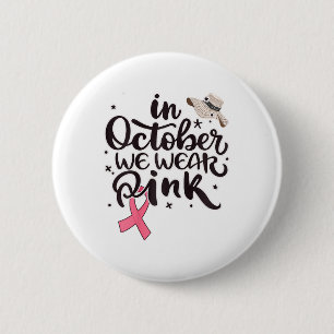 Macaron Rond 5 Cm En Octobre Nous Portons Une Sensibilisation Rose A